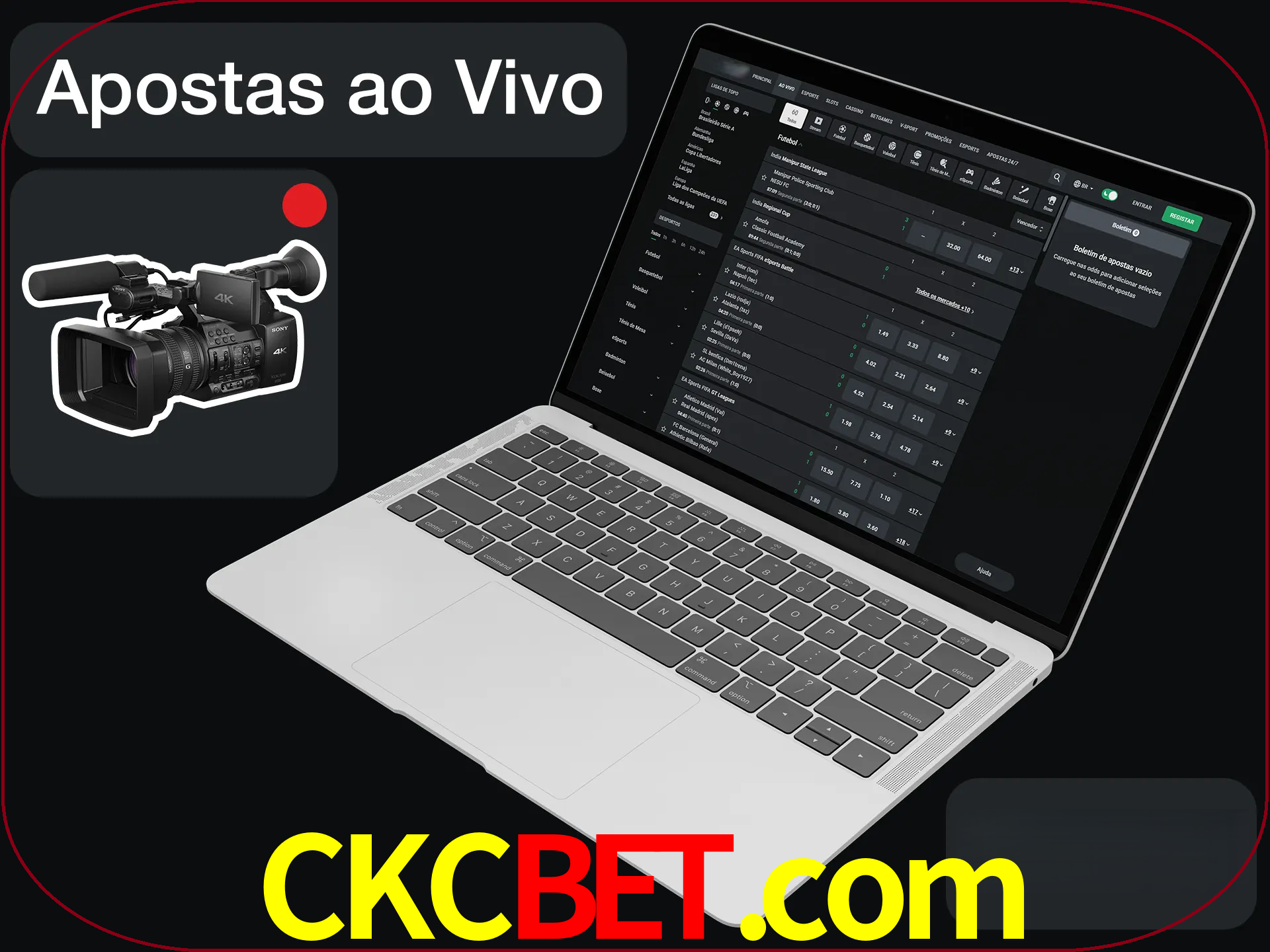 Aposte em formato ao vivo em nosso site.